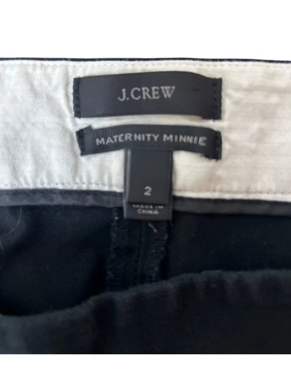 J.Crew Black Women's 2 Maternity Minnie Tailored Work Office Dress Pants